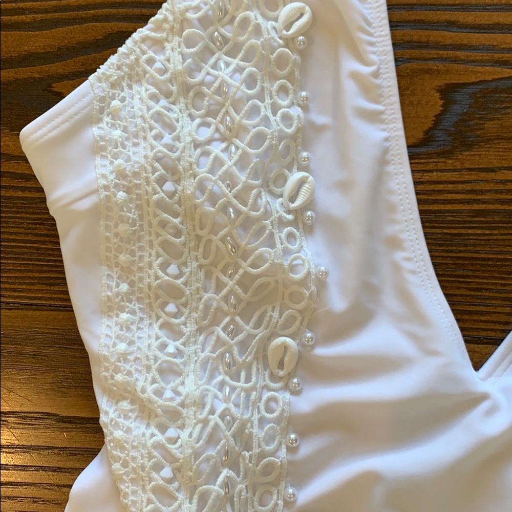 NWT ASOS DESIGN Shell Embellished One Piece ✨ - Picture 3 of 5